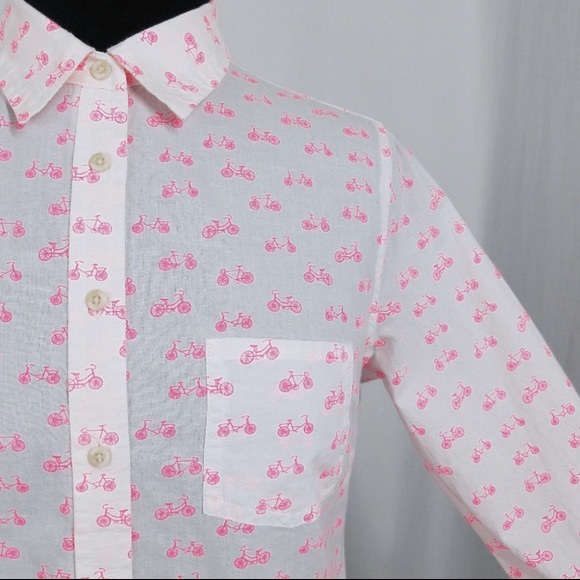 Mini Bicycle Print Blouse - Picture 2 of 5